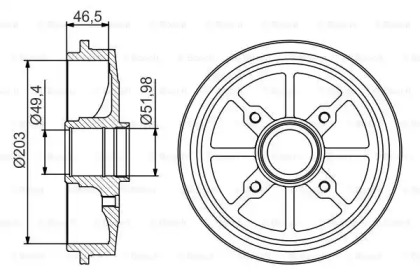 Тормозный барабан BOSCH 0 986 477 301