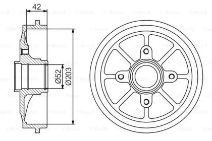 Тормозный барабан BOSCH 0 986 477 303