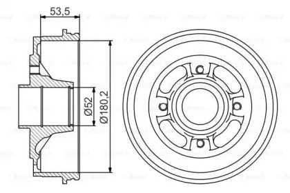 Тормозный барабан BOSCH 0 986 477 304