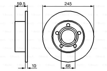 Тормозной диск BOSCH 0 986 478 023