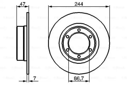 Тормозной диск BOSCH 0 986 478 050