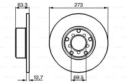 Тормозной диск BOSCH 0 986 478 055