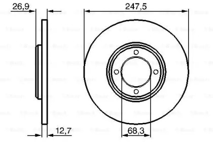 Тормозной диск BOSCH 0 986 478 071