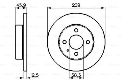 Тормозной диск BOSCH 0 986 478 212