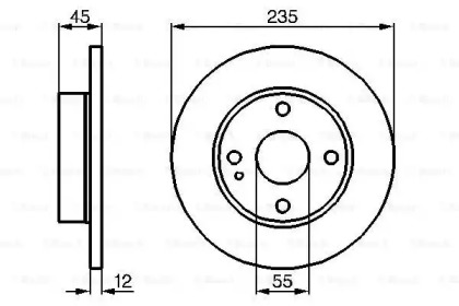 Тормозной диск BOSCH 0 986 478 252