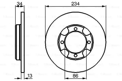 Тормозной диск BOSCH 0 986 478 282