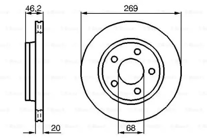 Тормозной диск BOSCH 0 986 478 316