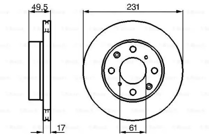 Тормозной диск BOSCH 0 986 478 347