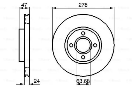 Тормозной диск BOSCH 0 986 478 427