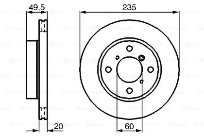 Тормозной диск BOSCH 0 986 478 450