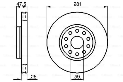 Тормозной диск BOSCH 0 986 478 460