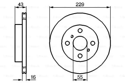 Тормозной диск BOSCH 0 986 478 491