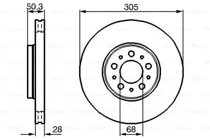 Тормозной диск BOSCH 0 986 479 C59