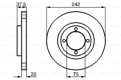 Тормозной диск BOSCH 0 986 478 524