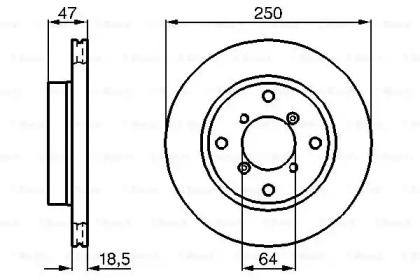 Тормозной диск BOSCH 0 986 478 540