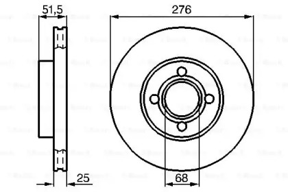 Тормозной диск BOSCH 0 986 478 549