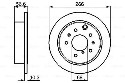 Тормозной диск BOSCH 0 986 478 554