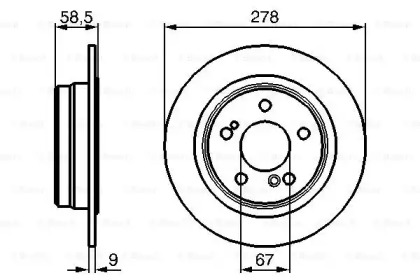 Тормозной диск BOSCH 0 986 478 565