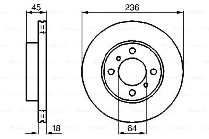 Тормозной диск BOSCH 0 986 478 572