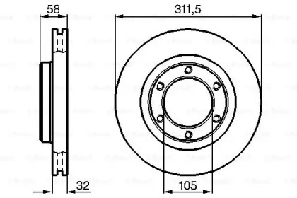 Тормозной диск BOSCH 0 986 478 580