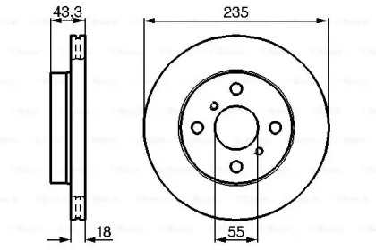 Тормозной диск BOSCH 0 986 478 582