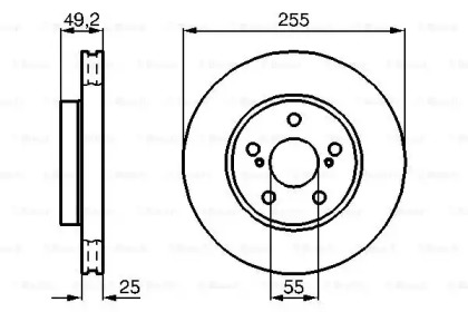 Тормозной диск BOSCH 0 986 478 584