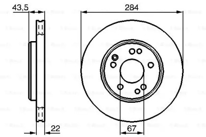 Тормозной диск BOSCH 0 986 478 589