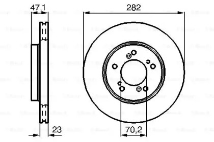 Тормозной диск BOSCH 0 986 478 667