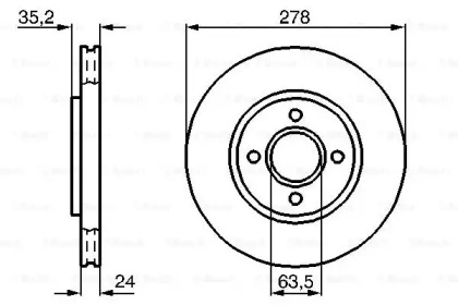 Тормозной диск BOSCH 0 986 478 670