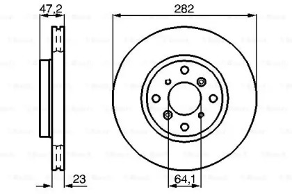 Тормозной диск BOSCH 0 986 478 681