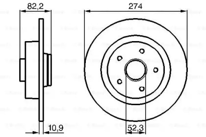 Тормозной диск BOSCH 0 986 478 744