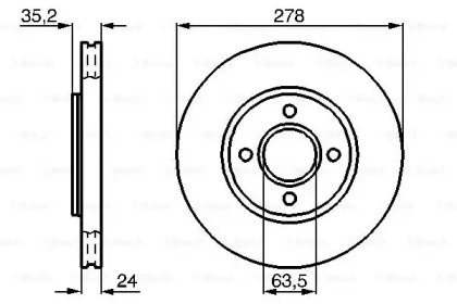 Тормозной диск BOSCH 0 986 478 822