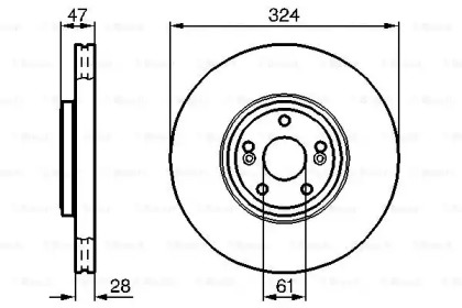 Тормозной диск BOSCH 0 986 478 972