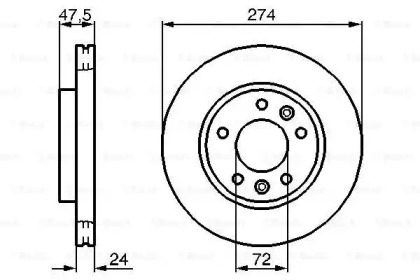 Тормозной диск BOSCH 0 986 479 013