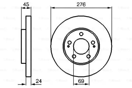 Тормозной диск BOSCH 0 986 479 035