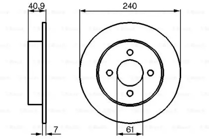 Тормозной диск BOSCH 0 986 479 104