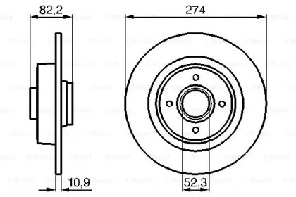 Тормозной диск BOSCH 0 986 479 108