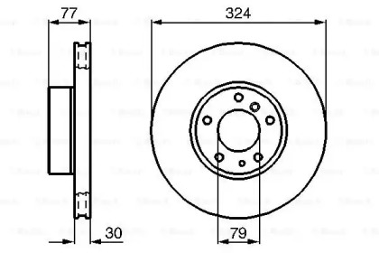 Тормозной диск BOSCH 0 986 479 116