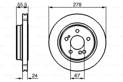 Тормозной диск BOSCH 0 986 479 133