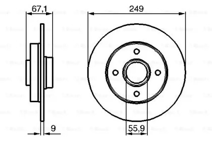 Тормозной диск BOSCH 0 986 479 219