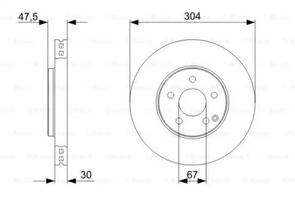 Тормозной диск BOSCH 0 986 479 333