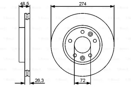 Тормозной диск BOSCH 0 986 479 444