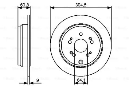 Тормозной диск BOSCH 0 986 479 452