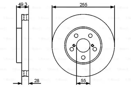 Тормозной диск BOSCH 0 986 479 490