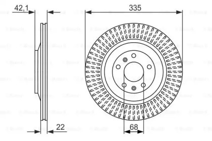 Тормозной диск BOSCH 0 986 479 591