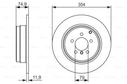 Тормозной диск BOSCH 0 986 479 612