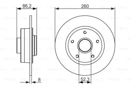 Тормозной диск BOSCH 0 986 479 684