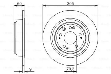 Тормозной диск BOSCH 0 986 479 740