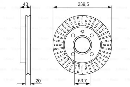 Тормозной диск BOSCH 0 986 479 874