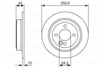 Тормозной диск BOSCH 0 986 479 886